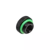 Fitting BitsPower BP-MBWP-C06V2 — mosadzný čierny konektor na kvapalinové chladenie, 18×18×10 mm