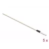 Delock 86781 Čistiace tyčinky na optické vlákna, 15 cm, biele, 5 ks