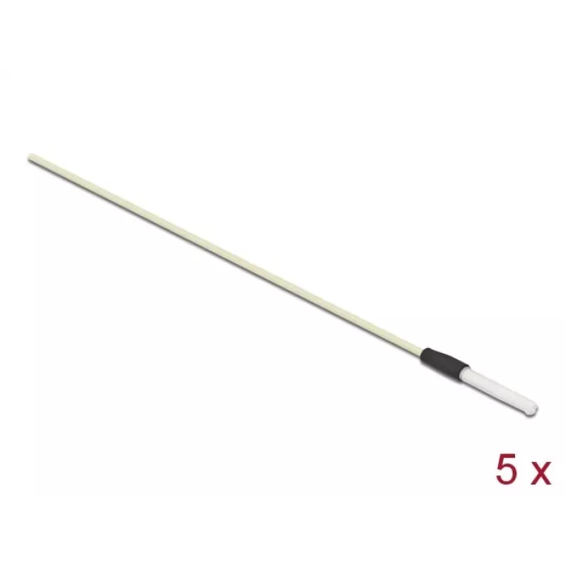 Delock 86781 Čistiace tyčinky na optické vlákna, 15 cm, biele, 5 ks