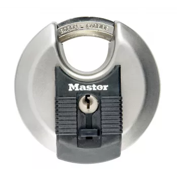 Visací zámok Discus MASTER LOCK 70 mm Excell nerez, kryté rameno, rôzne uzamykateľný