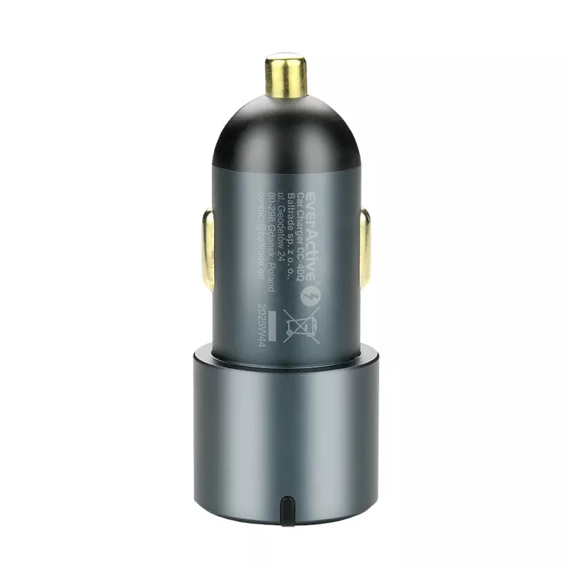 Auto nabíjačka everActive CC-40Q QC3.0 60W, USB auto adaptér na nabíjanie mobilných zariadení