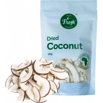 Sušený kokos Eco fresh foods 100 g – strúhaný sušený kokos, 100 g balenie