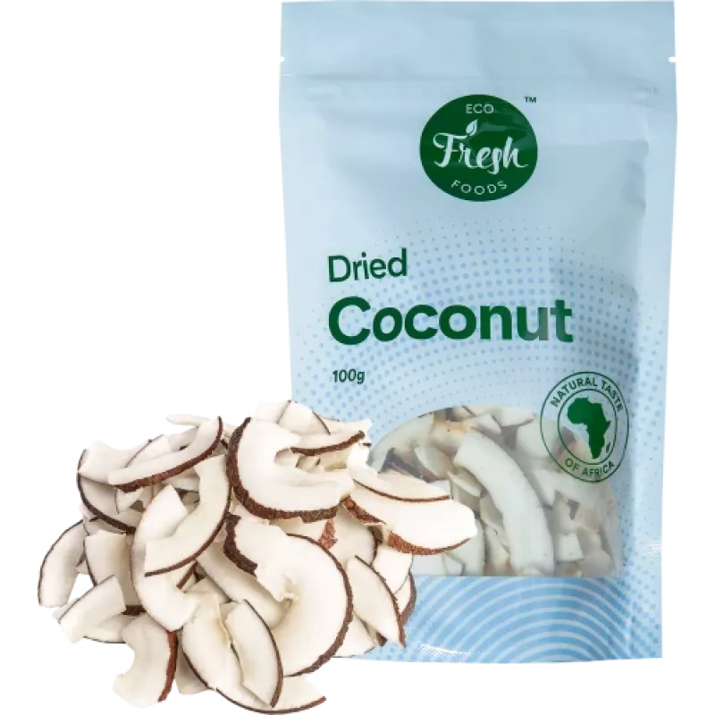 Sušený kokos Eco fresh foods 100 g – strúhaný kokos, balenie 100 g