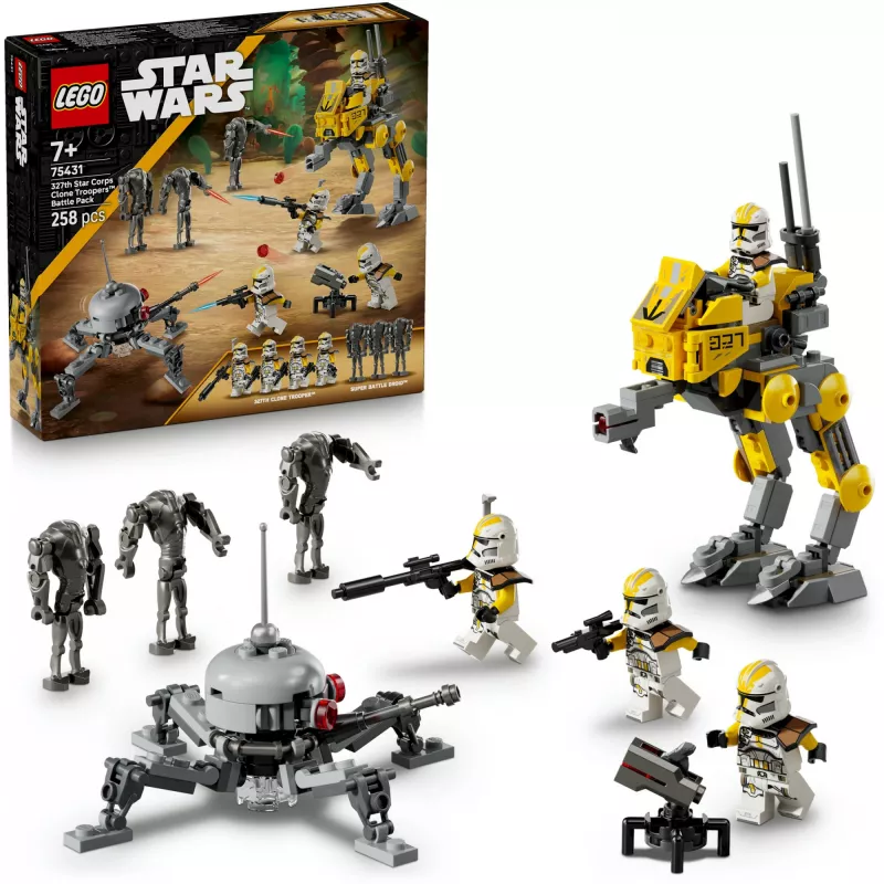 LEGO Star Wars sada 327th Star Corps Clone Troopers Battle 75431 — 258 dielov, 7 minifigúrok, vek 7+