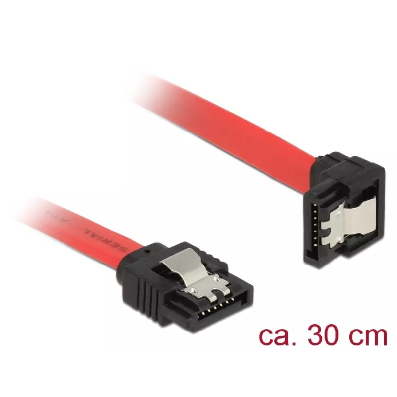 SATA kábel DeLOCK 83978 0,3 m SATA 7-pin čierny červený
