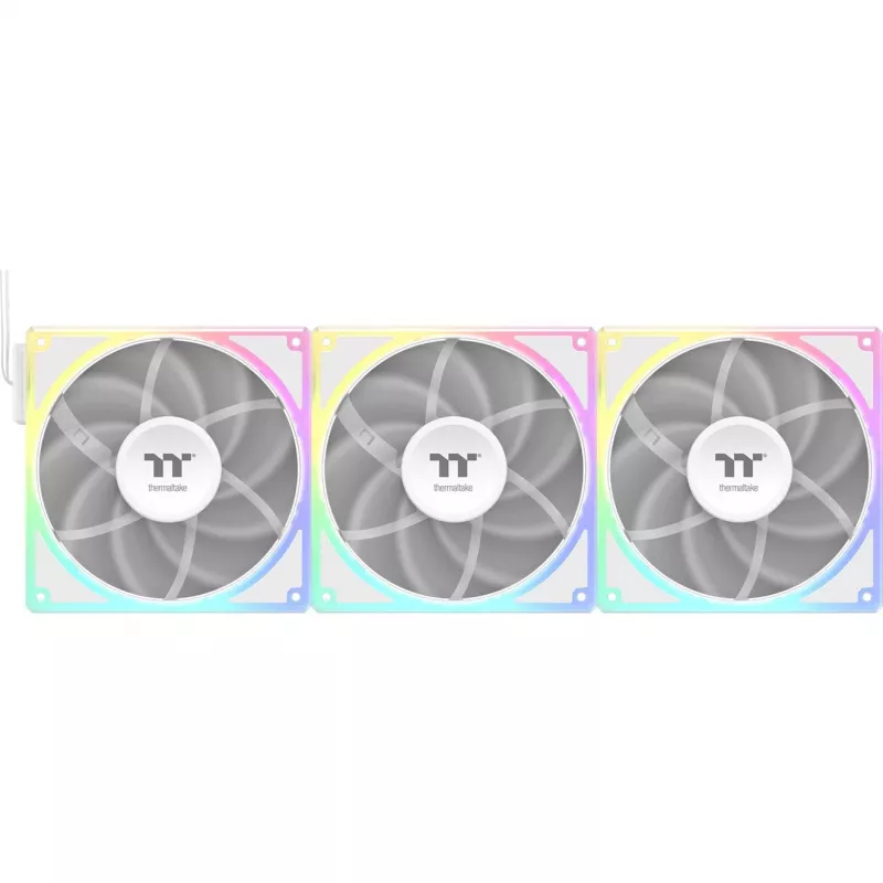 Sada ventilátorov THERMALTAKE TOUGHFAN EX 140 ARGB Sync White — 140 mm, 3-pack
