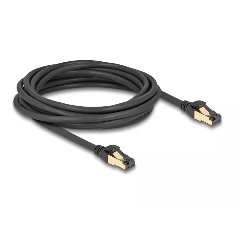 Sieťový kábel DeLOCK RJ45 Cat.6A konektor samec na konektor samec S/FTP 5m čierny