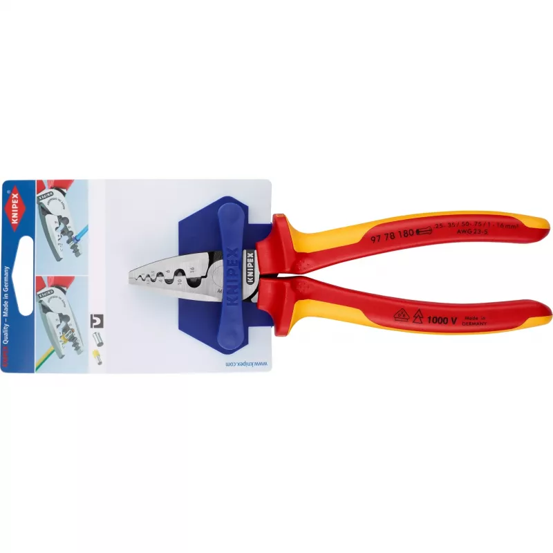 Kombinované kliešte na káble a konektory Knipex 97 78 180