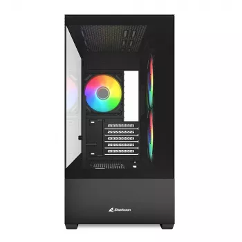 Sharkoon MK6 RGB Micro-ATX počítačová skriňa, čierna, tvrdené sklo