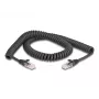 DeLOCK RJ45 špirálový kábel, samec – samec, Cat.5e, 2 m, čierny