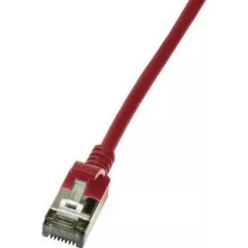 Sieťový kábel LogiLink tenký U/FTP CQ9024S RJ-45 Cat6a 0,5 m červený