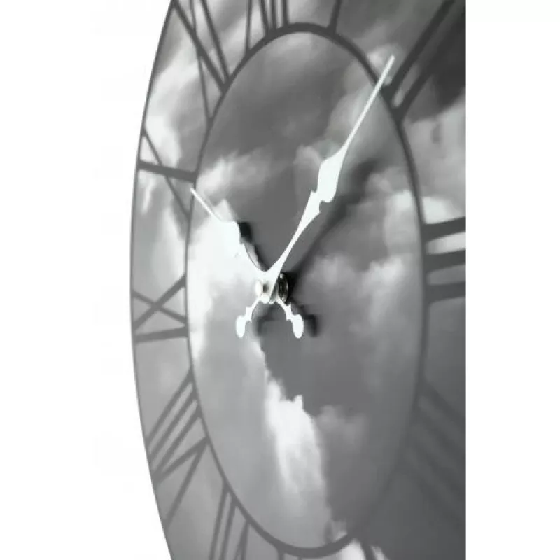 NeXtime hodiny 3037 Clouds, Ø39 cm, nástenné, čierna