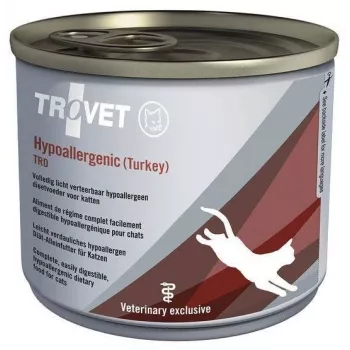 TROVET Hypoallergenic TRD s morčacím - mokré krmivo pre mačky - 200 g
