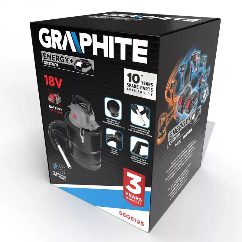 Graphite 58GE125 vysávač popola