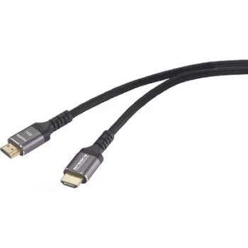 SpeaKa Professional HDMI prepojovací kábel HDMI-A konektor samec konektor samec 5,00 m čierny SP-13138300 8K UHD (SP-13138300)