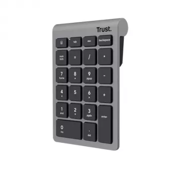 Numerický blok klávesov TRUST Xalas 22 klávesov RF Wireless nožnicové spínače pre notebook/PC, strieborná, 94 g