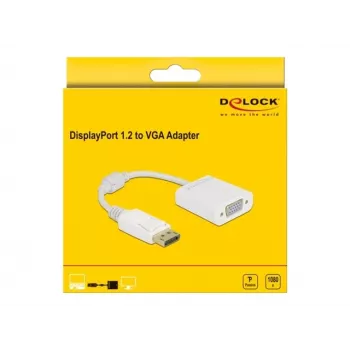 Adaptér DisplayPort 1.2 konektor samec na VGA konektor samica DeLOCK 61007