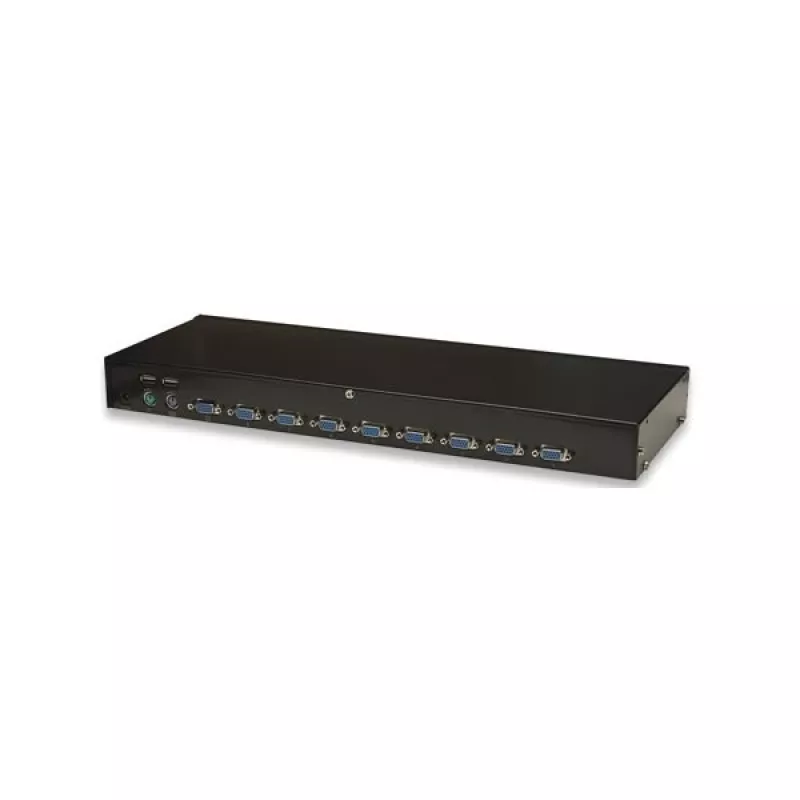 Intellinet 8-portový rackový KVM prepínač, Combo USB + PS/2, On-Screen-Display, káble v balení (Euro 2-pin konektor)