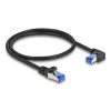 Sieťový kábel DeLOCK RJ45 Cat.6A S/FTP 0,5 m čierny