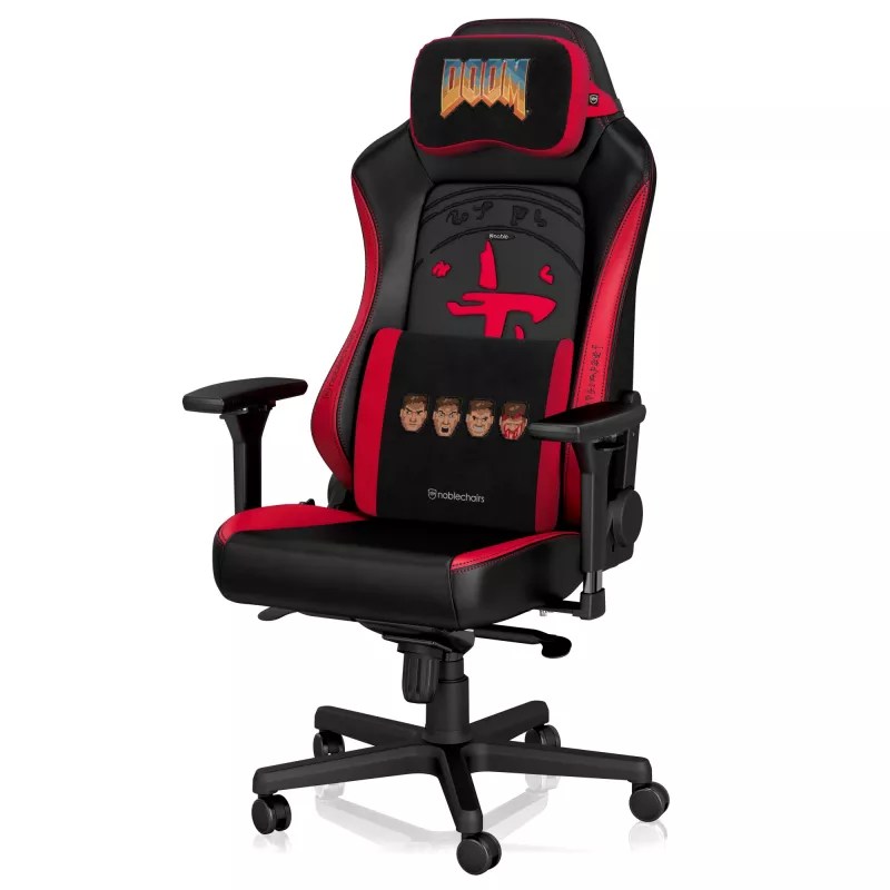 Sada vankúšov z memory foam noblechairs DOOM Retro Edition — ergonomické vankúše pre herné a kancelárske stoličky