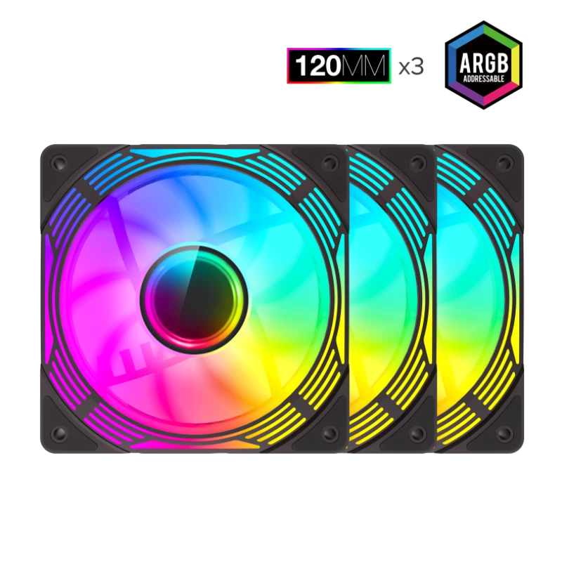 Gamemax | skriňový ventilátor | KF300R BK | čierny