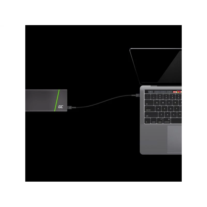 Green Cell KABGC31 USB kábel USB 2.0 0,3 m USB-C čierny