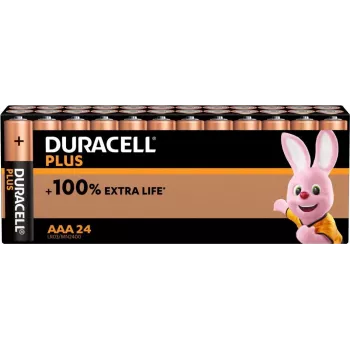 Duracell BATT.PLUS AAA, balenie 24 ks jednorazová batéria alkalická