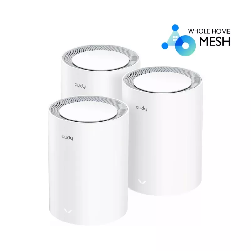 Cudy M1800 balenie 3 ks Dual-Band (2,4 GHz / 5 GHz) Wi-Fi 6 (802.11ax) biela 1 Intern