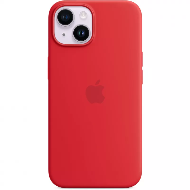 Apple iPhone 14 silikónové puzdro s MagSafe, (PRODUCT)červená