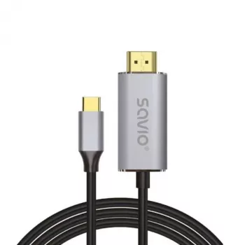 USB‑C na HDMI kábel SAVIO CL-199, dĺžka 2 m, pre výstup videa/zvuku