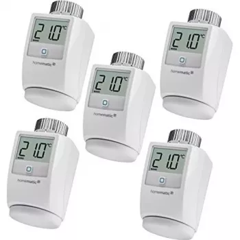Termostat radiátora eQ-3 Homematic IP HKT sada 5 ks — inteligentná sada ventilov radiátora, 5 kusov