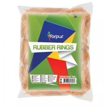 Elastické gumičky FORPUS Ø 60 mm, prírodná farba, balenie 500 g, 60 % gumy