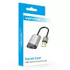 Vention USB externá zvuková karta 0,15M sivá kovový typ