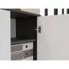 OLIV 2D CLOSED SHELVING UNIT, antracit/biela sada