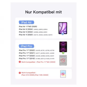 inateck klávesnica iPad 11 iPad Air 4./5. gen. kompatibilná QWERTZ fialová
