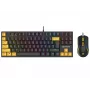 Tracer HORNET 87 klávesnica myš v cene gaming USB QWERTY anglická čierna, žltá