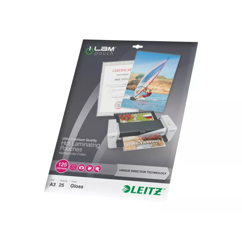 Laminovacie fólie LEITZ iLAM UDT 468×344 mm lesklé PET/EVA 25 ks