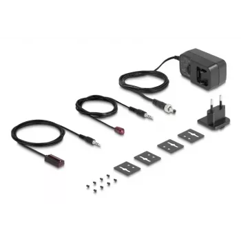 Sada AV vysielača a prijímača DELOCK 65955 — Cat6/Cat6a HDMI extender, až do 3840×2160, káblový, napájanie Micro-USB-B