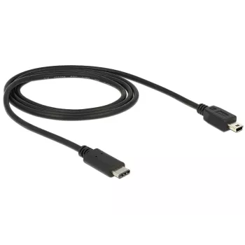 USB kábel DeLOCK 83603 USB 2.0 1m USB C Mini-USB B čierny