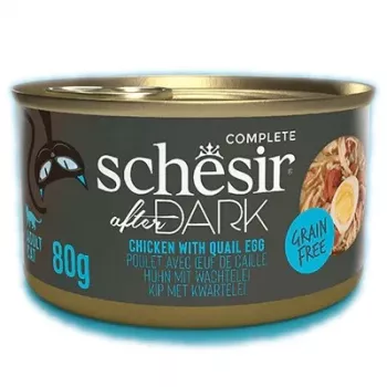 Mokré krmivo pre mačky Agras Pet Foods Schesir after Dark Complete nálev 80 g – kura, bez lepku, pre dospelé mačky