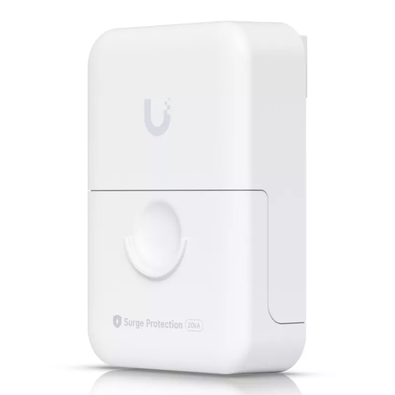 Ethernetová prepäťová ochrana UBIQUITI UACC-ETH-SP-Pro — 10 Gbit/s, 600 V, polykarbonát, biela