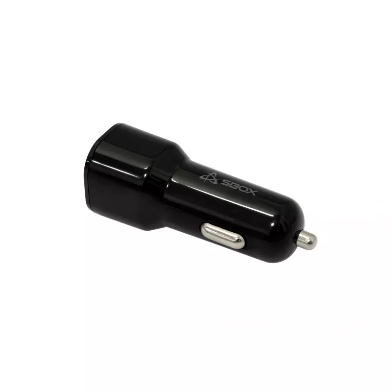 Auto nabíjačka SBOX CC-038 38W čierna — duálny USB napájací zdroj pre vozidlá