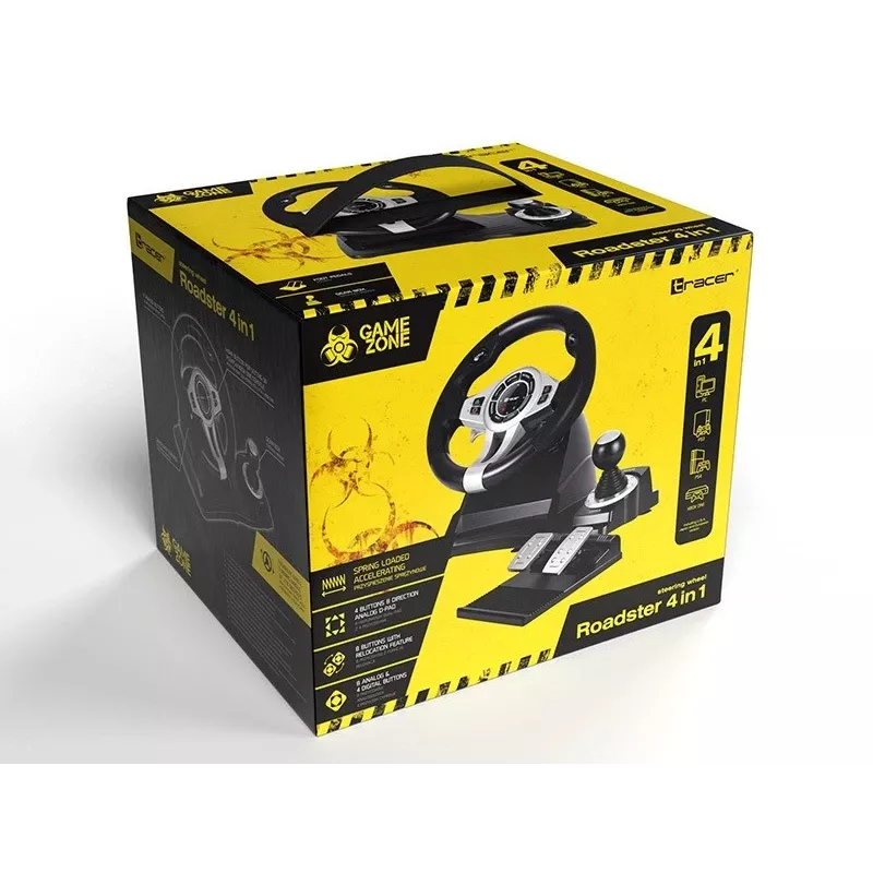 Tracer TRAJOY46524 herný ovládač čierny volant + pedále PlayStation 4, Playstation 3