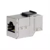 Chránená Cat6 Keystone inline spojka sada 8 ks, EQUIP — ploché prevedenie, RJ-45, 17×35,5×24,4 mm, strieborná