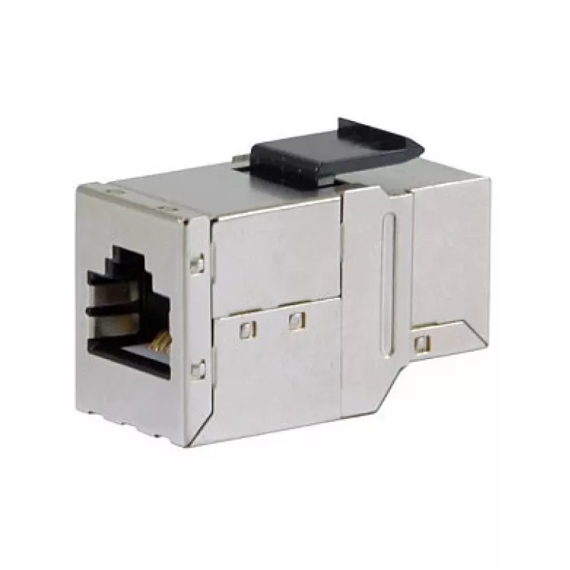 Chránená Cat6 Keystone inline spojka sada 8 ks, EQUIP — ploché prevedenie, RJ-45, 17×35,5×24,4 mm, strieborná