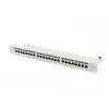 Lanberg PPS7-1024-S prepojovací panel 19 palcov 1U, 24 portov, Cat7, tienený FTP, sivý
