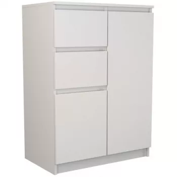 Komoda Top e shop 2D2S BIEL — 2 zásuvky, biela, 700×400×970 mm, drevotrieska