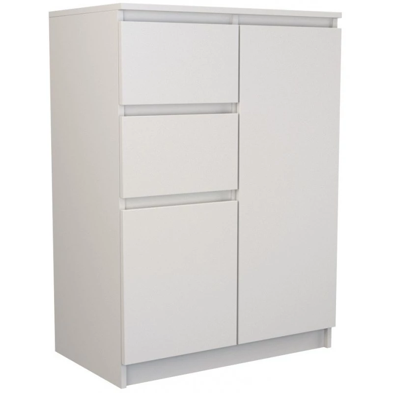 Topeshop 2D2S BIEL komoda, biela