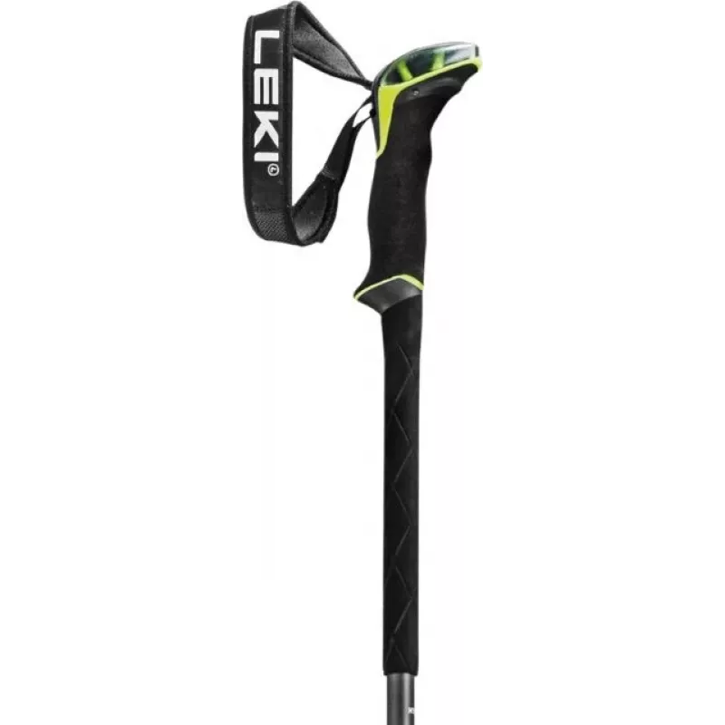 Nordic walking palice Leki Guide 2 — hliník, maximálna dĺžka 150 cm, hmotnosť 271 g, Lock Security Strap nylon, priemer tyče Ø1,6 cm, čierne