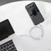 USB-C na Lightning Baseus High Density pletený kábel, 20W, PD, 2m (biela)